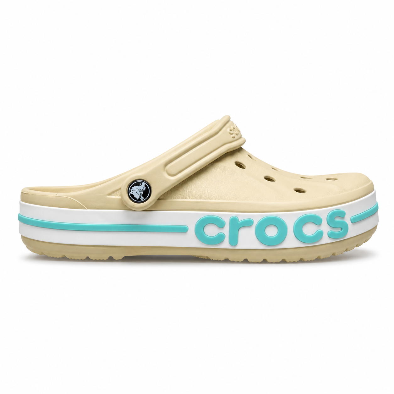White Blue Crocs image 1