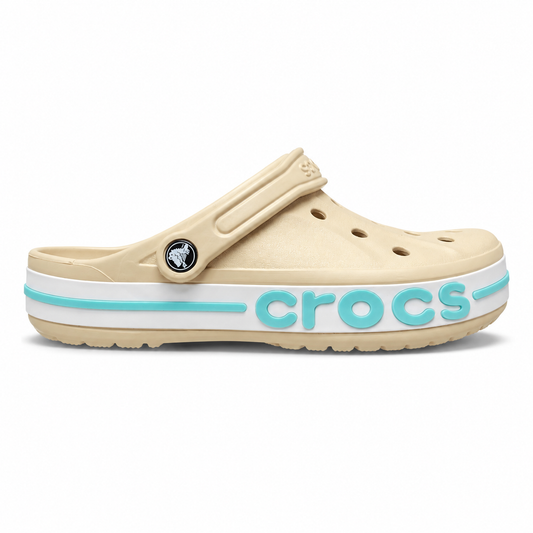 White Blue Crocs image 2