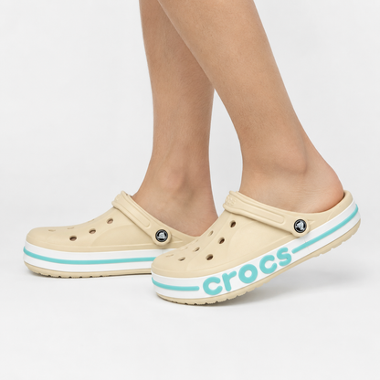 White Blue Crocs image 5