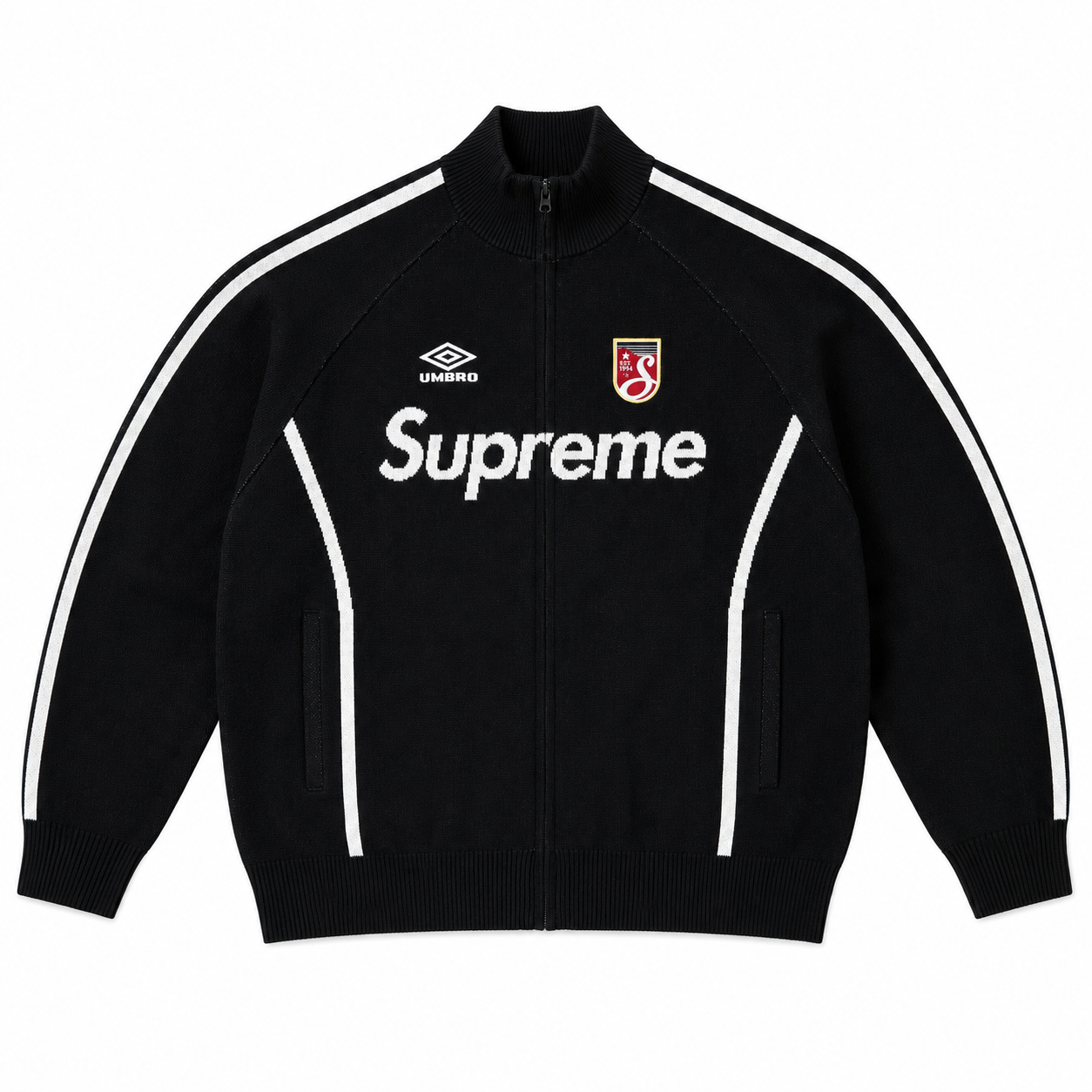 Supreme Umbro Zip Up Sweater Noir image 1