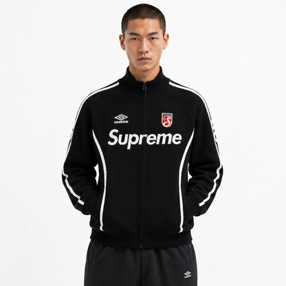 Supreme Umbro Zip Up Sweater Noir image 5