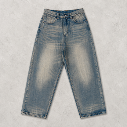 Carhartt Distressed Vintage Washed Blue Jeans image 1