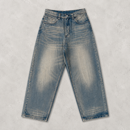 Carhartt Distressed Vintage Washed Blue Jeans image 1