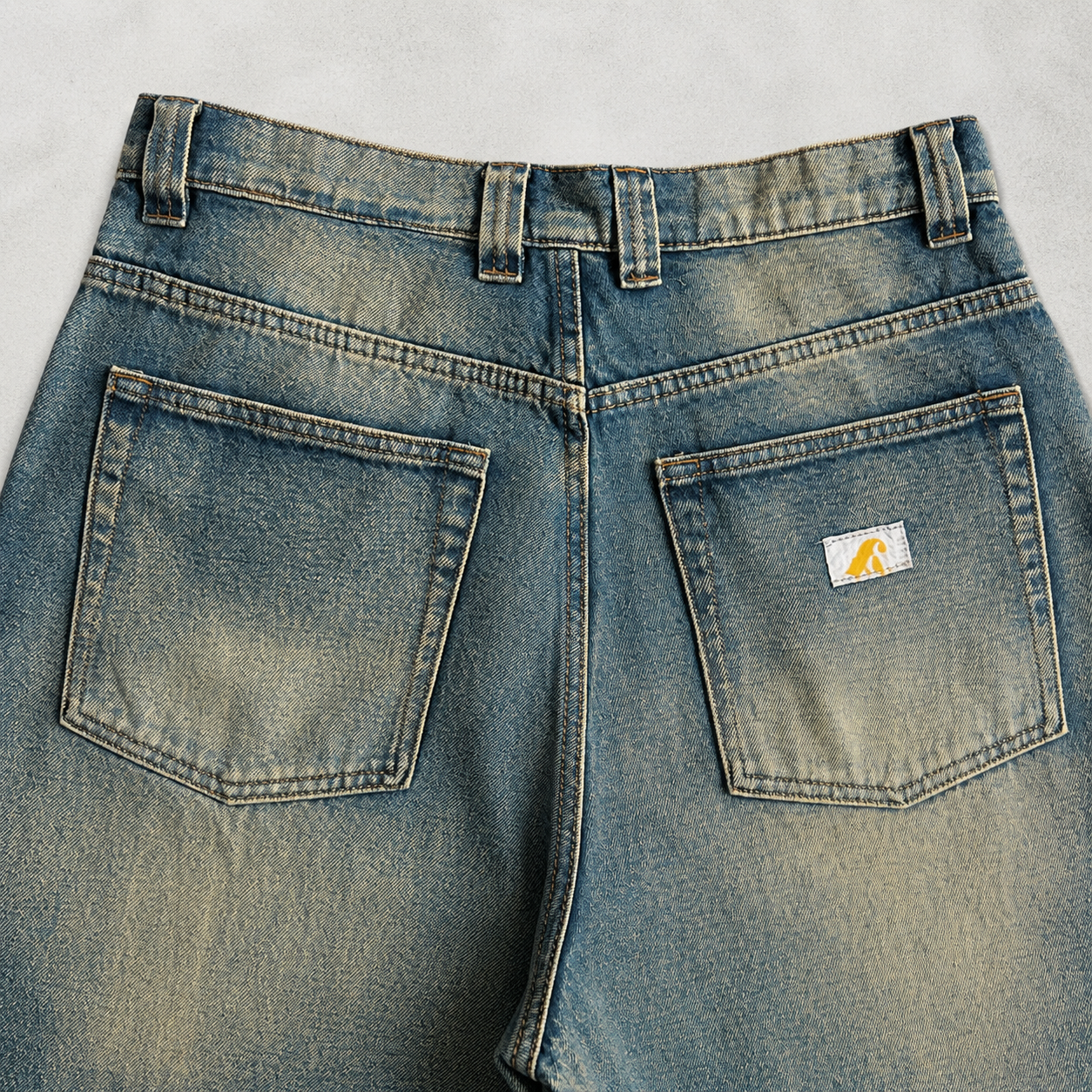 Carhartt Distressed Vintage Washed Blue Jeans image 4