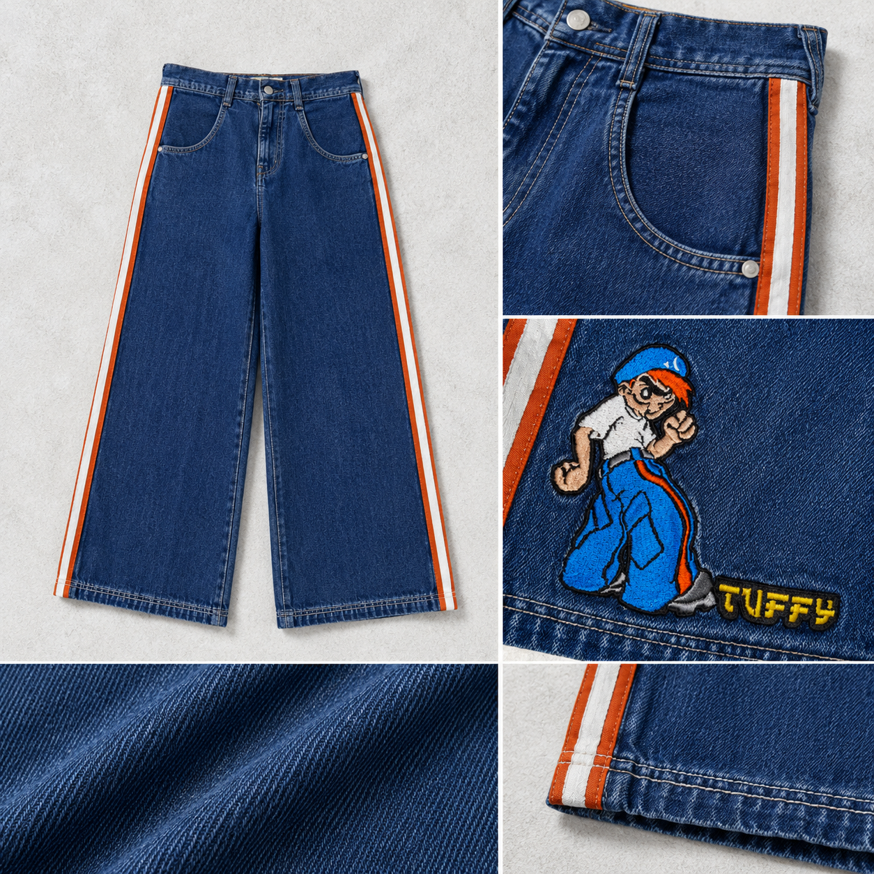 Jnco Orange Stripe Jeans image 1