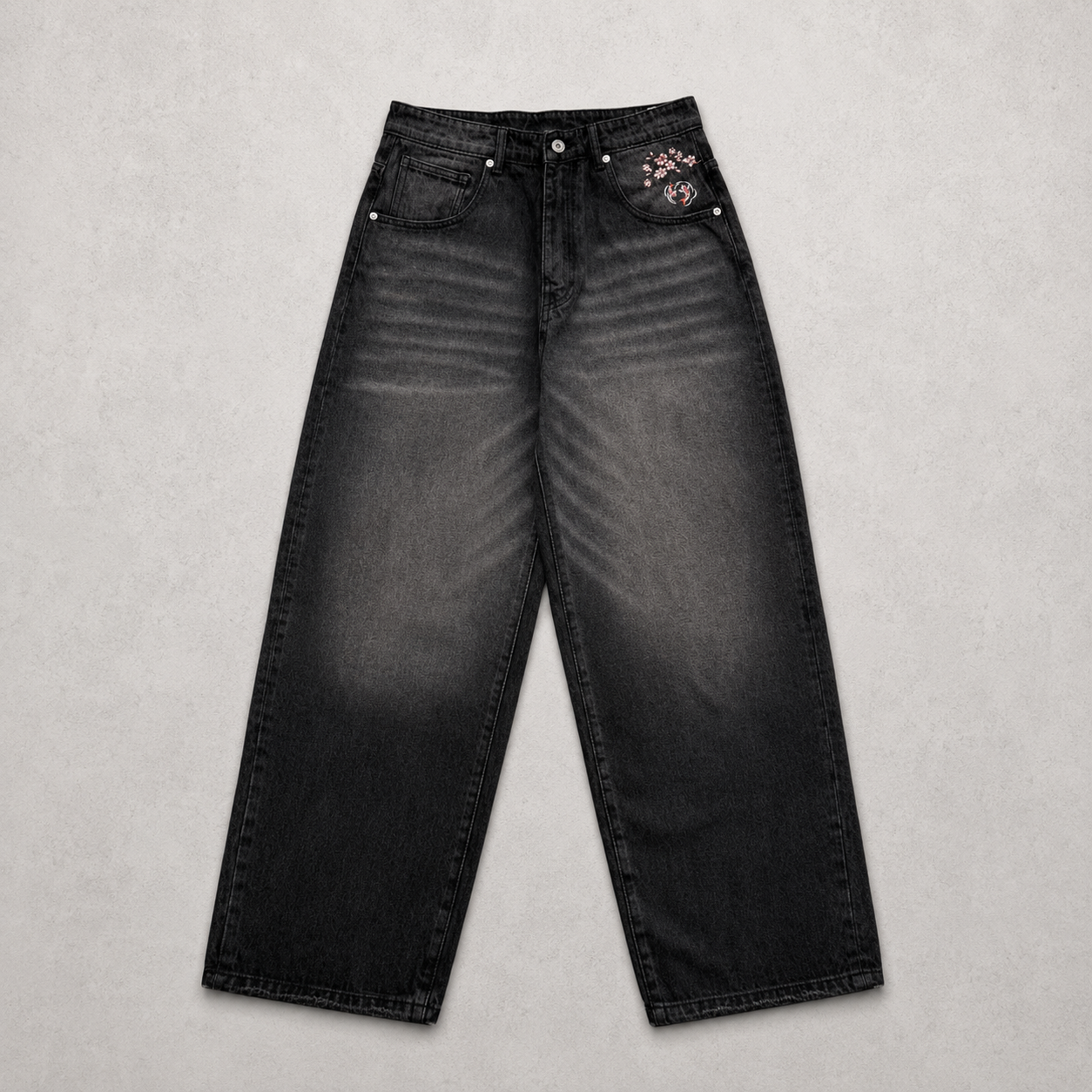 Vrrock Black Baggy Denim Jeans image 1