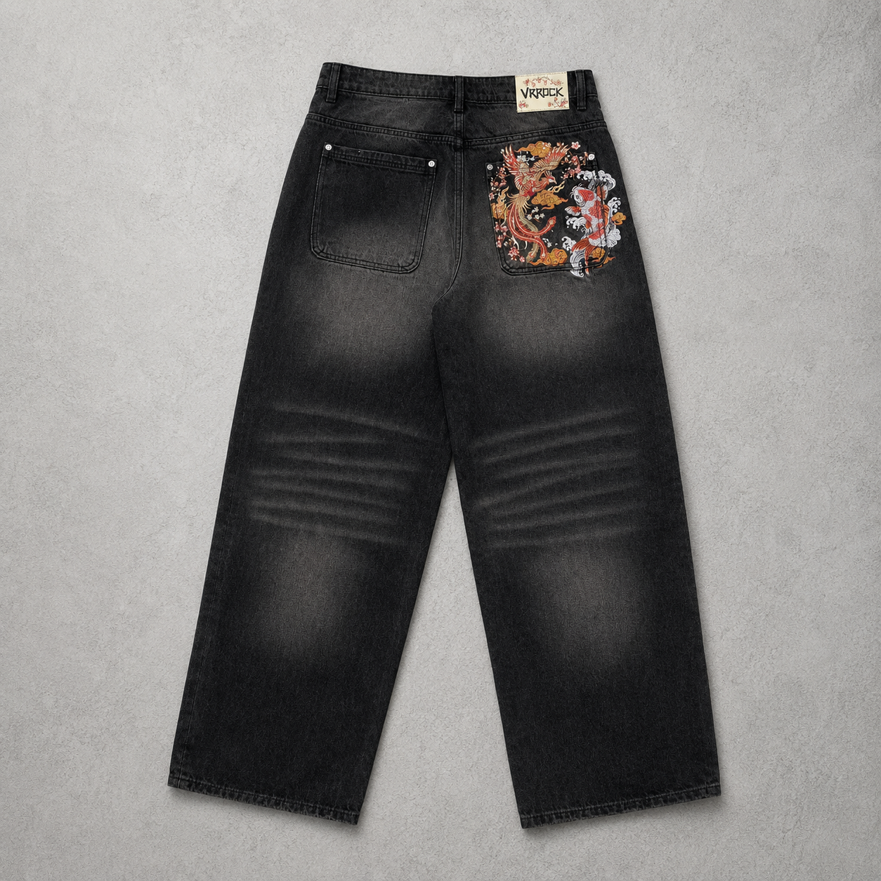 Vrrock Black Baggy Denim Jeans image 2