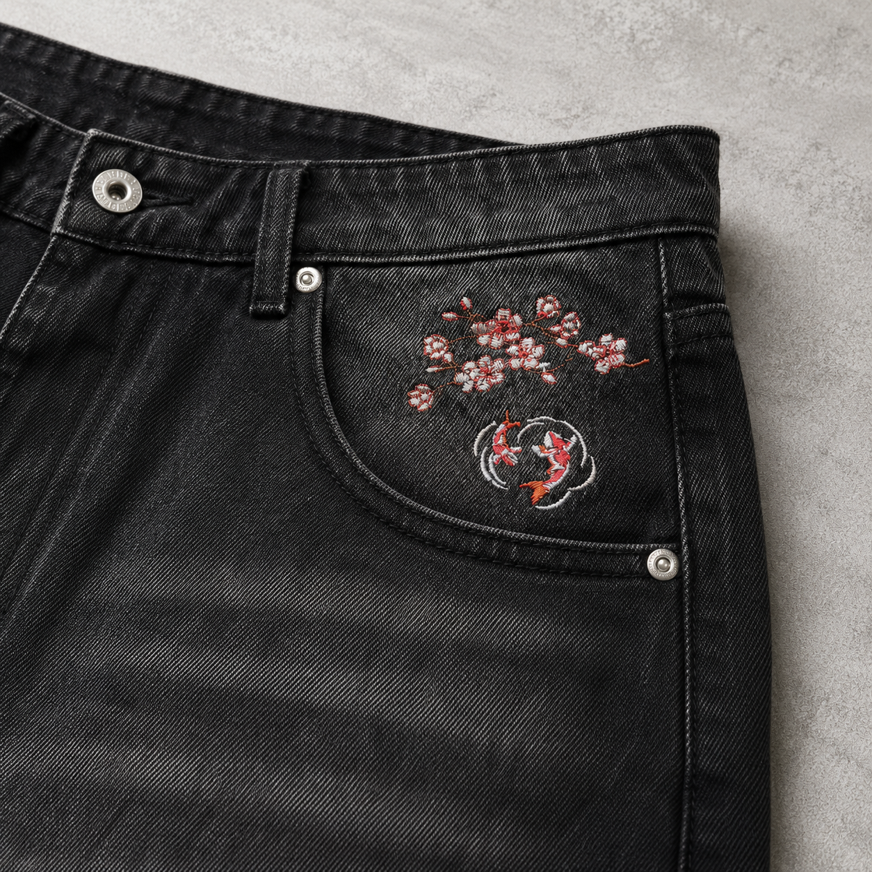 Vrrock Black Baggy Denim Jeans image 3
