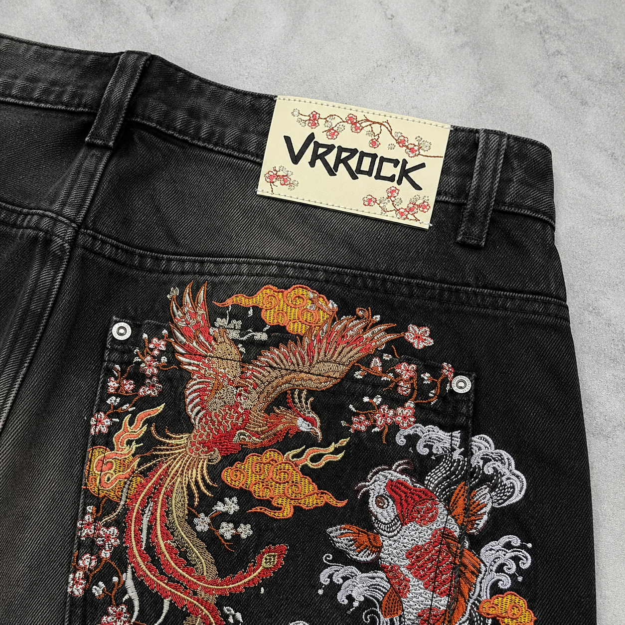 Vrrock Black Baggy Denim Jeans image 5