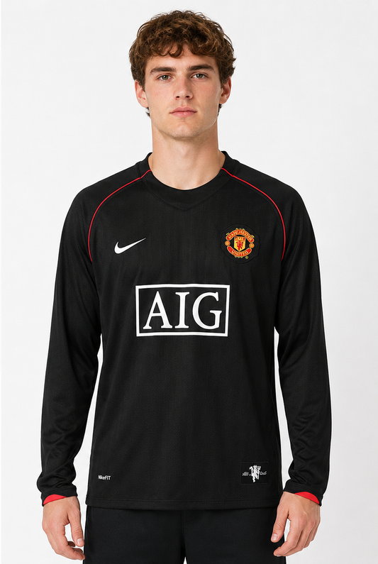 Retro Jersey Manchester United Home Long Sleeve 2007-08 image 2