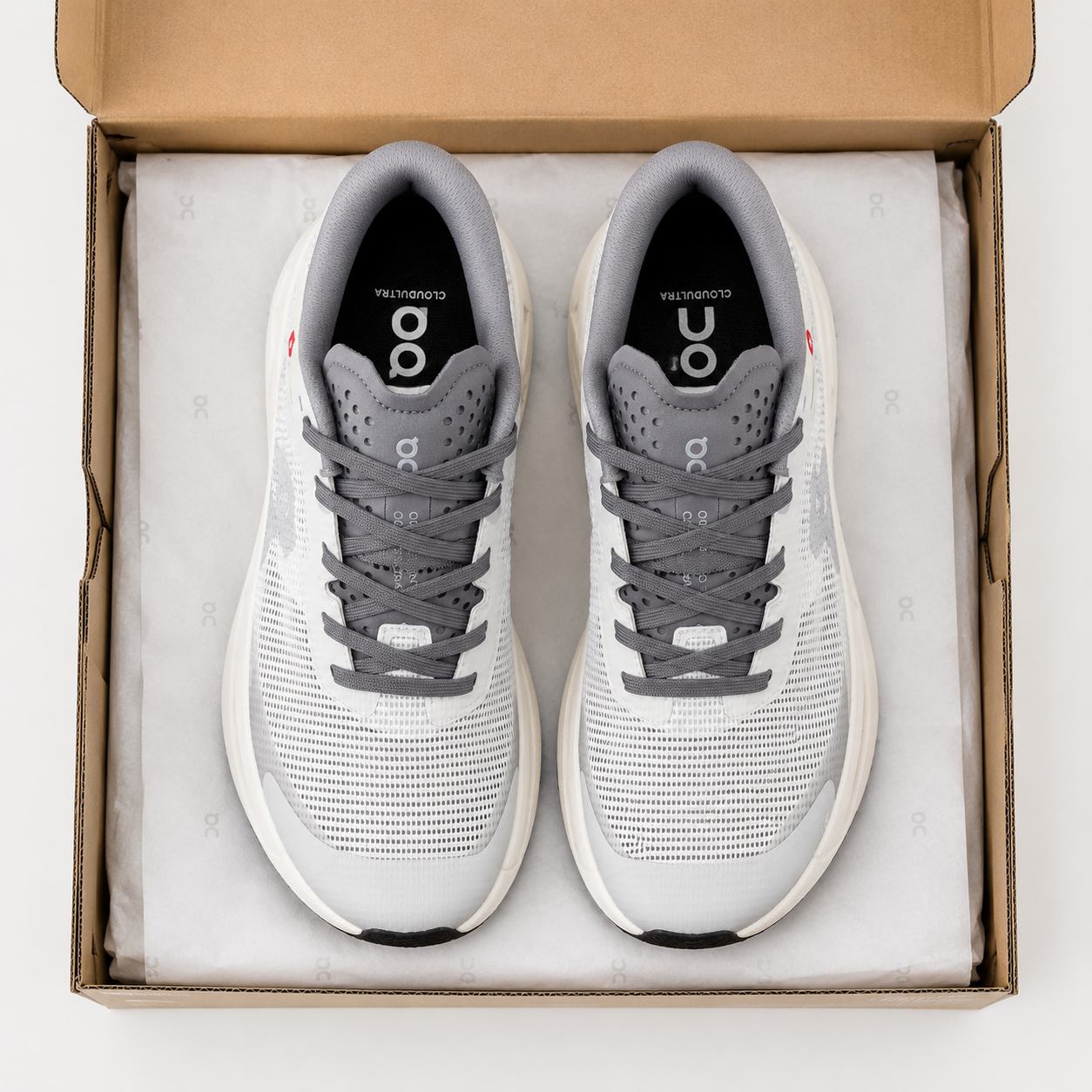 On Cloudmonster White Grey Black 2